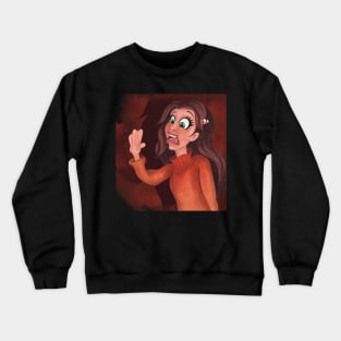 Spooked Girl Character Crewneck Sweatshirt